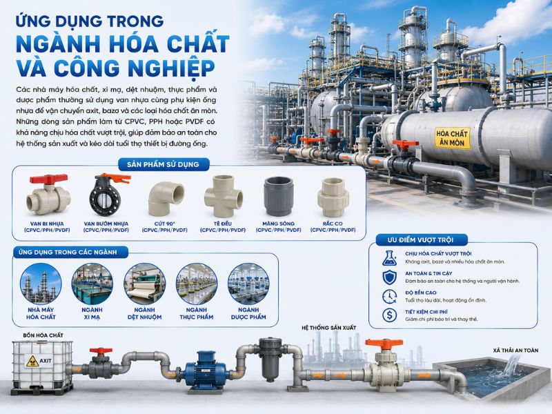 Ứng dụng trong ngành hóa chất và công nghiệp