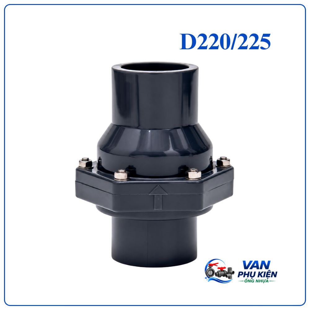 Van 1 chiều lá lật nhựa DN200 Phi 220-225