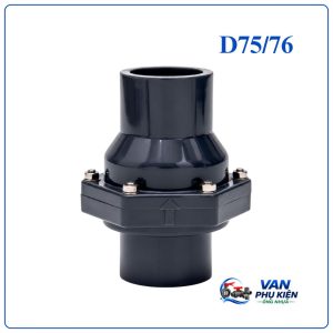 Van 1 chiều lá lật nhựa DN65 Phi75-76