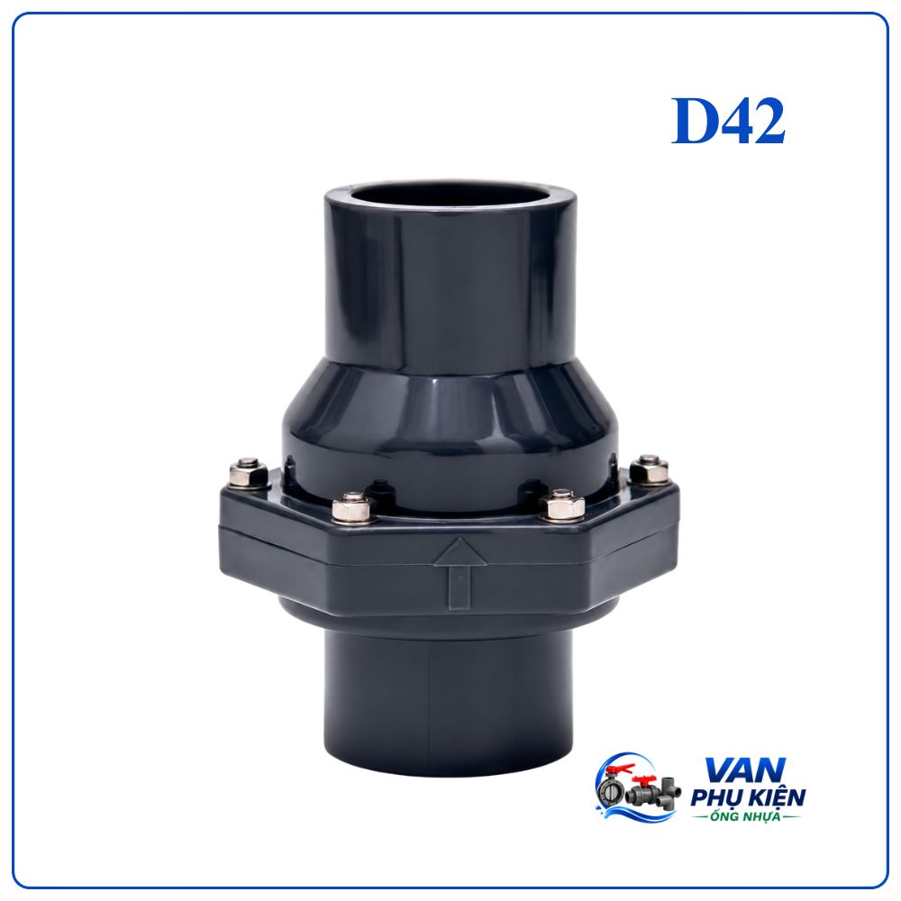 Van 1 chiều lá lật nhựa dn32 phi 42