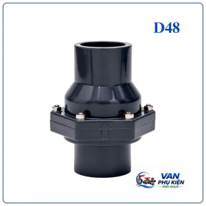 Van 1 chiều lá lật nhựa dn40 phi 48
