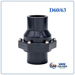 Van 1 chiều lá lật nhựa dn50 phi 60-63