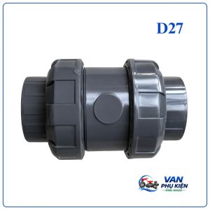 Van 1 chiều lò xo nhựa DN20 phi 27