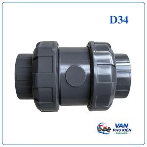 Van 1 chiều lò xo nhựa DN25 phi 34