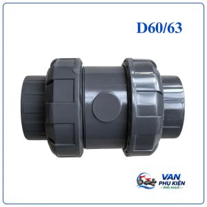 Van 1 chiều lò xo nhựa DN50 phi 60- 63