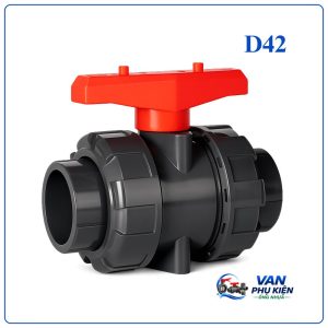 Van bi nhựa rắc co DN32 phi 42