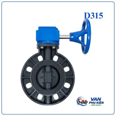 Van bướm tay quay nhựa DN300-D315
